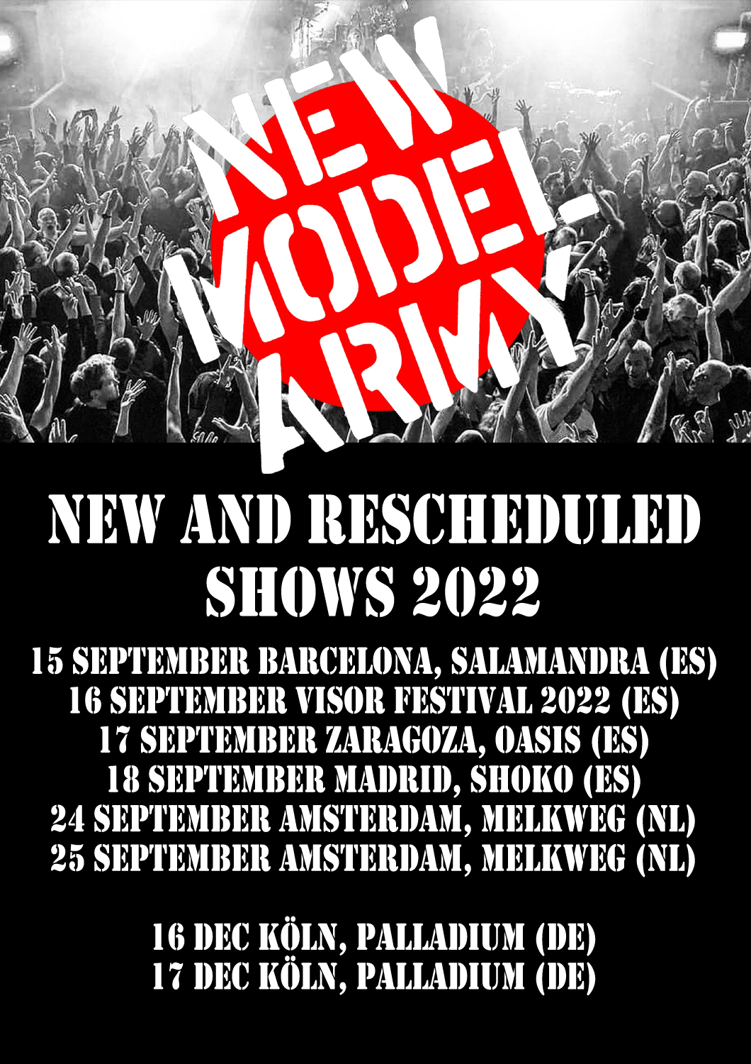 New Model Army - Amsterdam, Köln, Spanish Tour