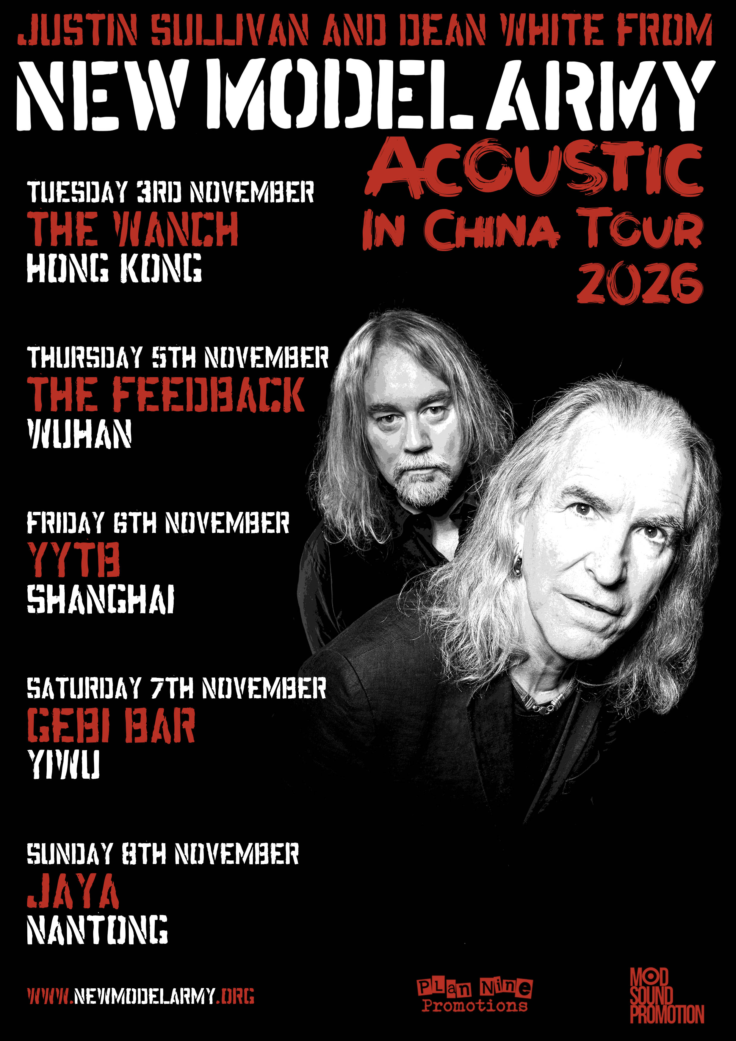Justin Sullivan & Dean White - Autumn Hong Kong & China Autumn 2026